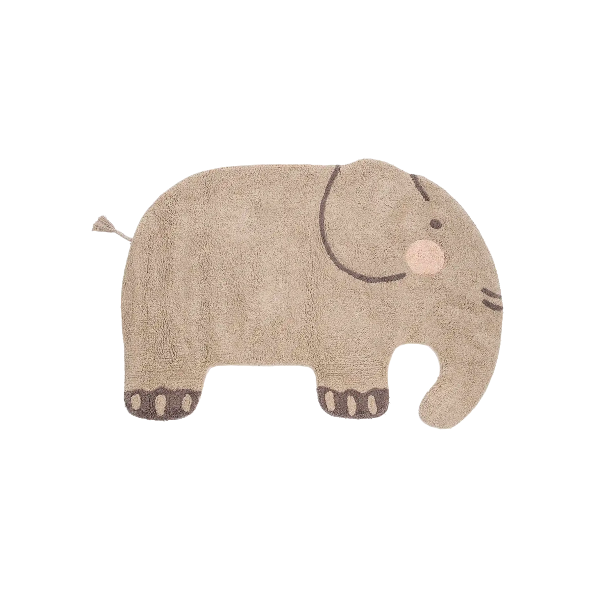 Tapete Infantil Elefante De Algodão Cinza 80x100 - Clocasa | Além do Conforto