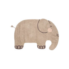 Tapete infantil decorativo super macio na cor cinza confeccionado em algodão natural sustentável de alta resistência com costuras e acabamentos reforçados nas bordas, ideal para complementar salas, quartos ou closets com um toque de design têxtil autêntico.
