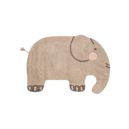 Tapete Infantil Elefante De Algodão Cinza 80x100 - Clocasa | Além do Conforto