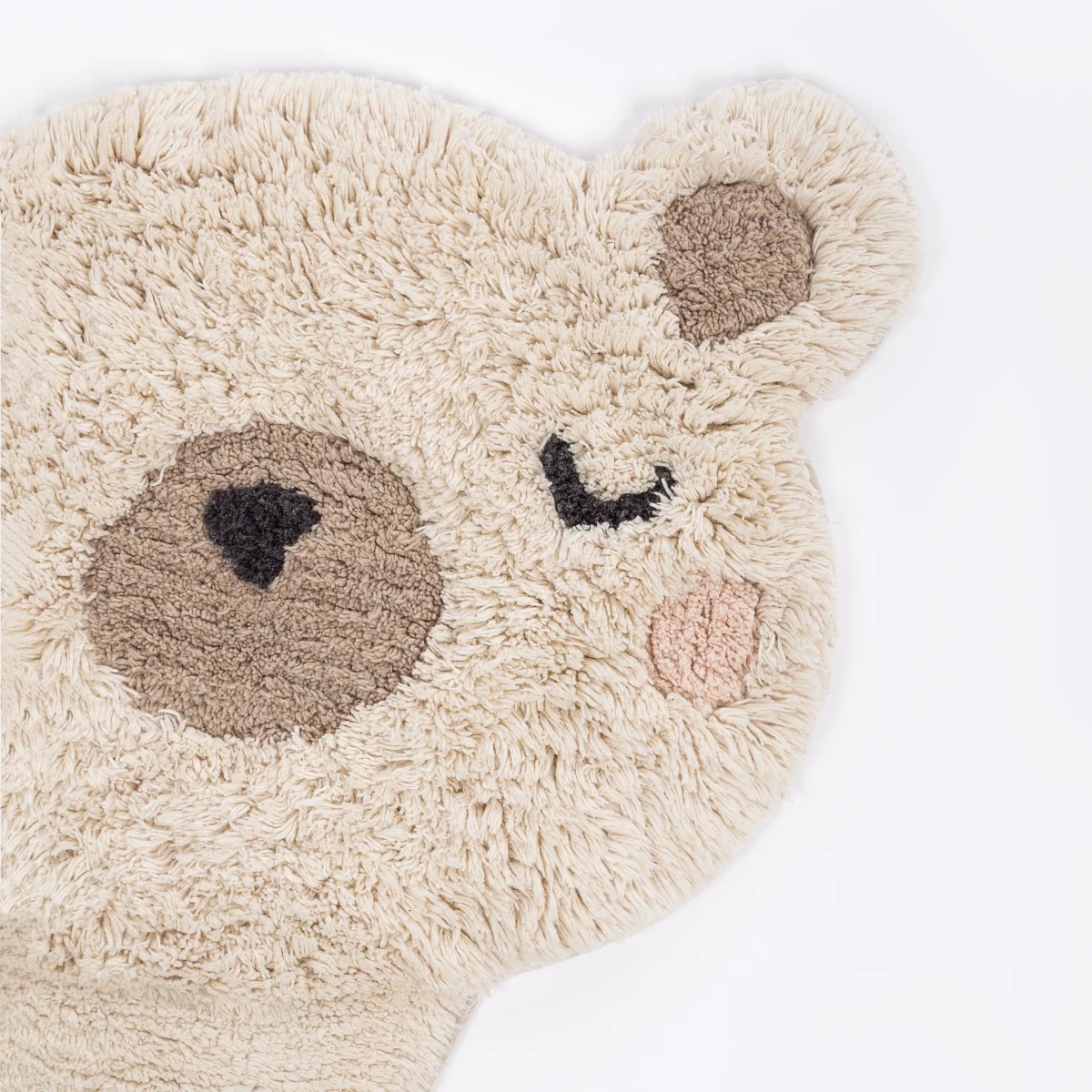 Tapete Infantil Urso De Algodão Natural 80x80 - Clocasa | Além do Conforto