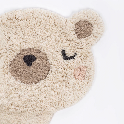 Tapete Infantil Urso De Algodão Natural 80x80 - Clocasa | Além do Conforto