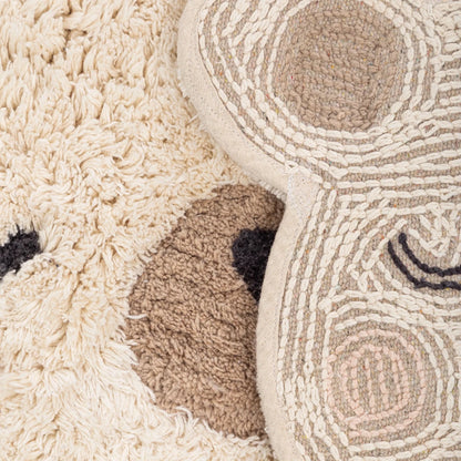 Tapete Infantil Urso De Algodão Natural 80x80 - Clocasa | Além do Conforto