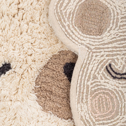 Tapete Infantil Urso De Algodão Natural 80x80 - Clocasa | Além do Conforto