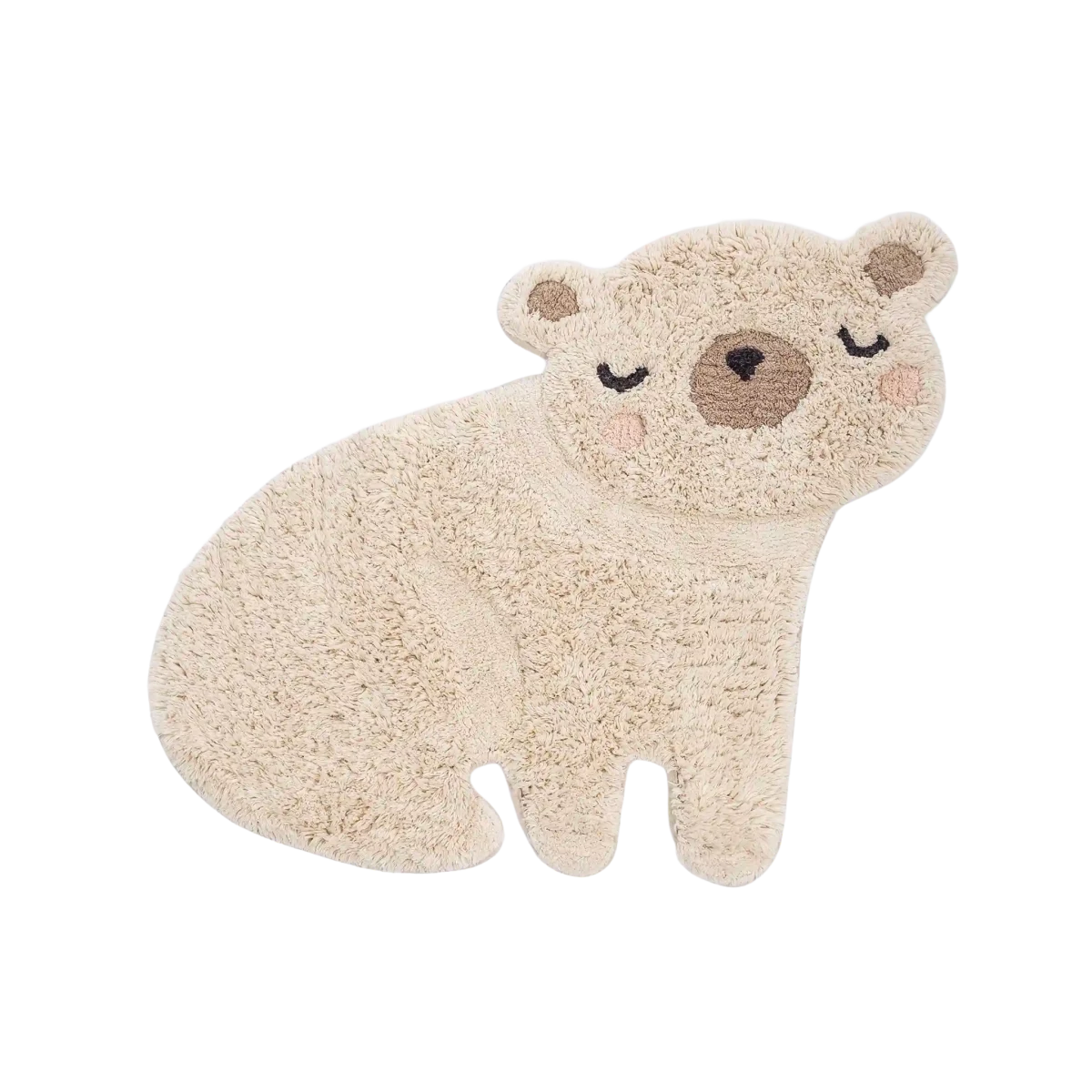 Tapete Infantil Urso De Algodão Natural 80x80 - Clocasa | Além do Conforto