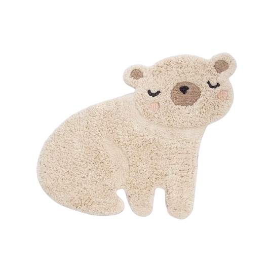 Tapete Infantil Urso De Algodão Natural 80x80 - Clocasa | Além do Conforto