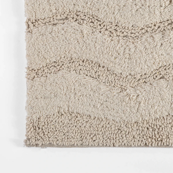 Tapete Ondas Relevo 50X80 Natural - Clocasa | Além do Conforto