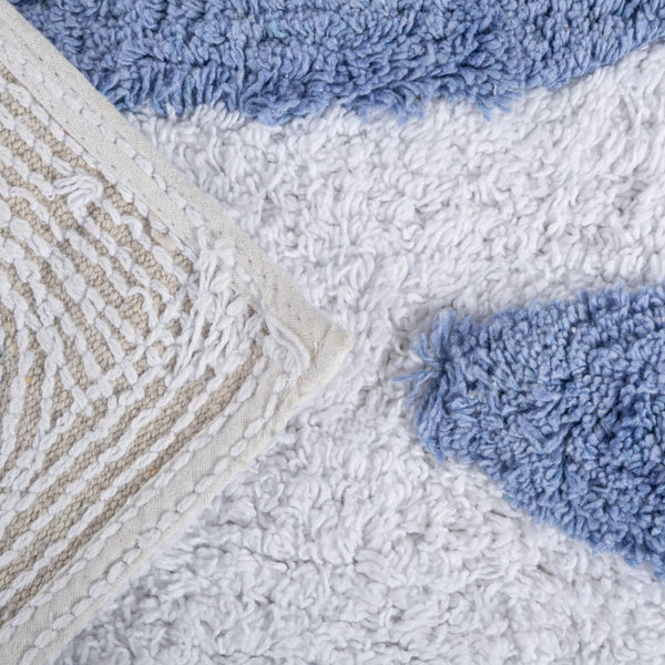 Tapete Peixe Azul Relevo 50X80 Branco - Clocasa | Além do Conforto