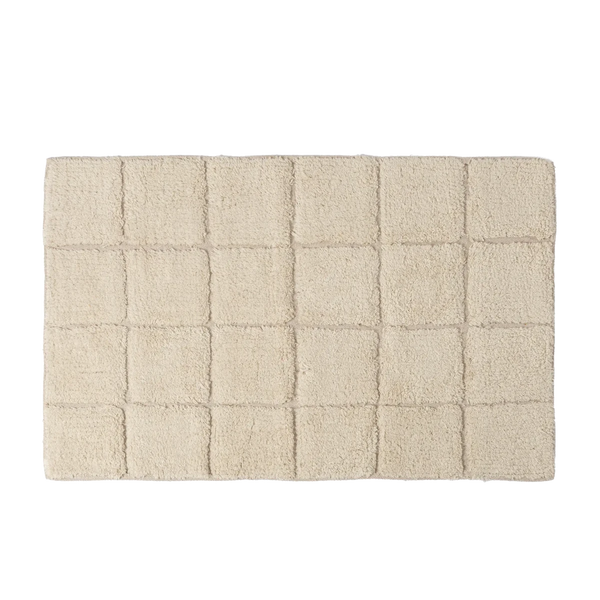 Tapete Square Relevo 50X80 Natural - Clocasa | Além do Conforto
