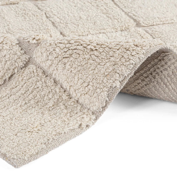 Tapete Square Relevo 50X80 Natural - Clocasa | Além do Conforto