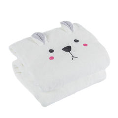 Toalha de Banho com Capuz Urso 70X140 Branco - Clocasa | Além do Conforto
