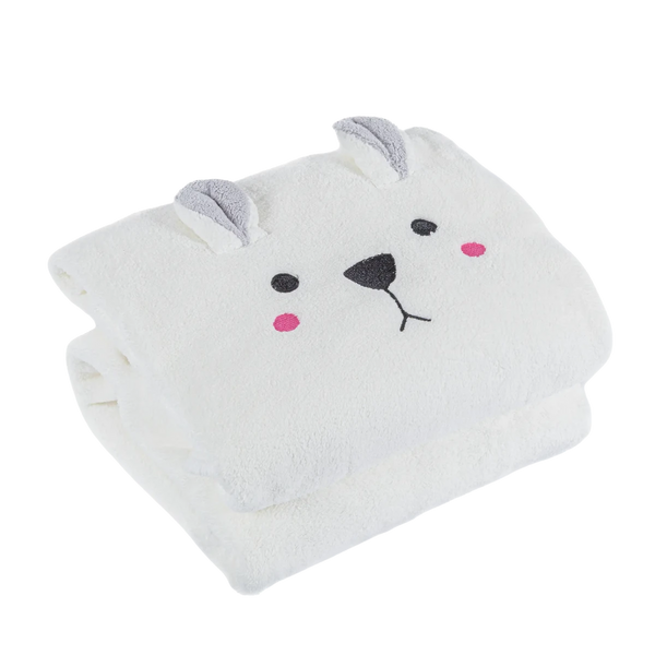 Toalha de Banho com Capuz Urso 70X140 Branco - Clocasa | Além do Conforto