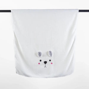 Toalha de Banho com Capuz Urso 70X140 Branco - Clocasa | Além do Conforto
