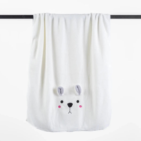 Toalha de Banho com Capuz Urso 70X140 Branco - Clocasa | Além do Conforto