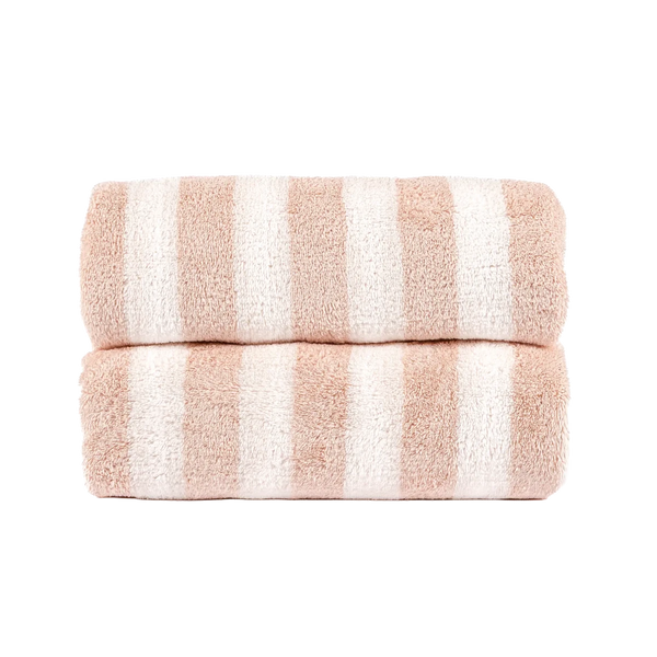 Toalha de Banho Listrada 70X140 Rosa - Clocasa | Além do Conforto