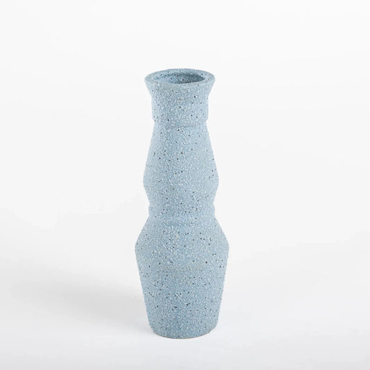 Vaso de Cerâmica Geométrico Azul - Clocasa | Além do Conforto