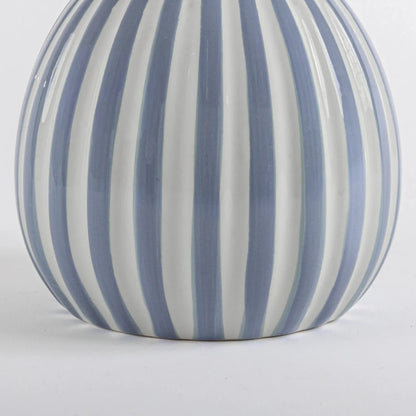 Vaso de Cerâmica Listrado Azul - Clocasa | Além do Conforto