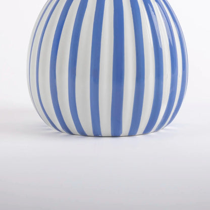 Vaso de Cerâmica Listrado Azul Royal - Clocasa | Além do Conforto