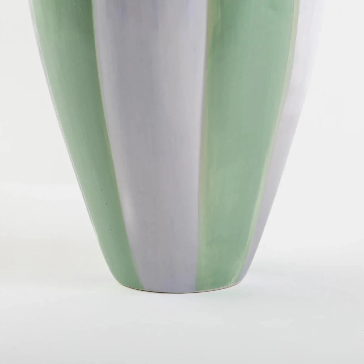 Vaso de Cerâmica Listrado Duo Azul e Verde - Clocasa | Além do Conforto