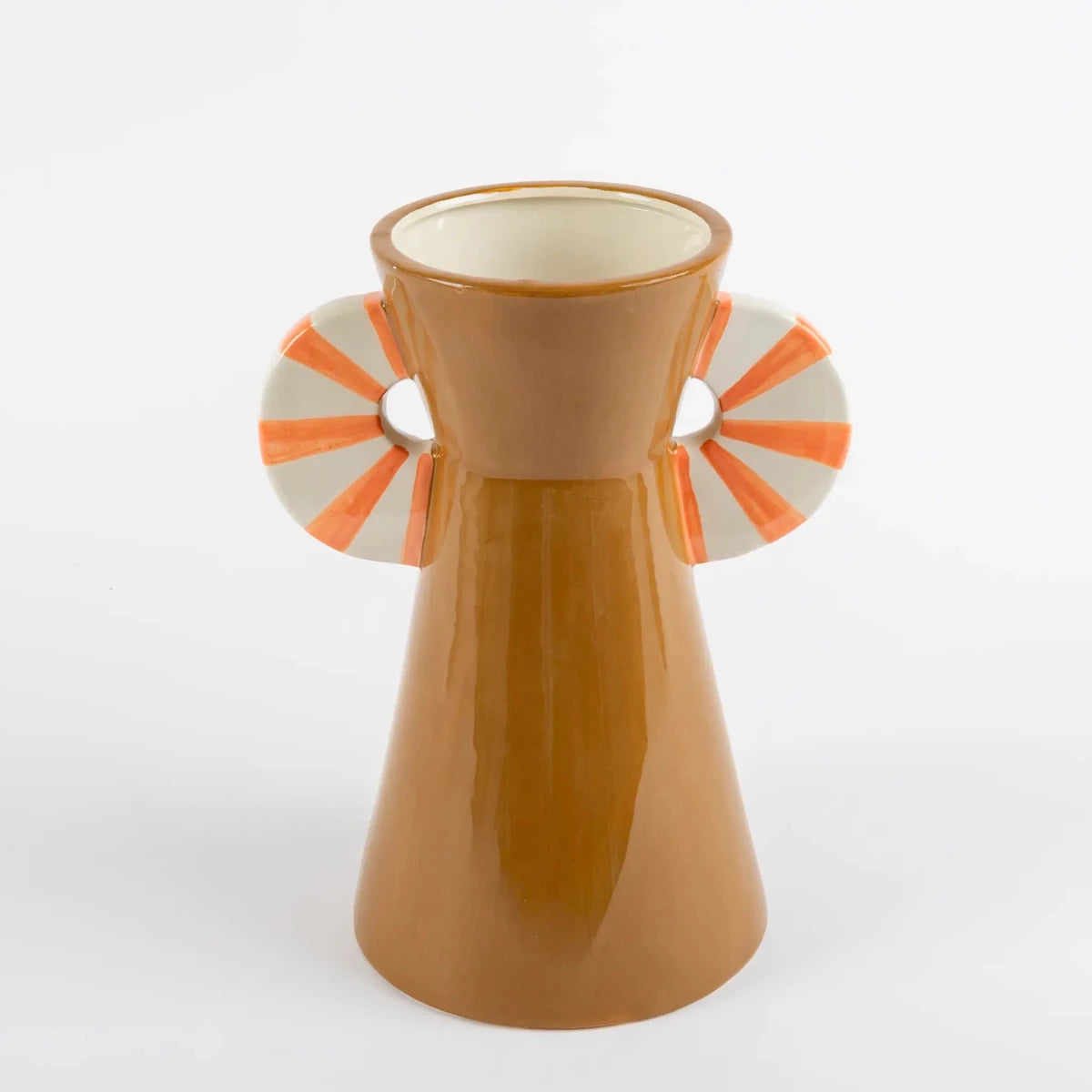 Vaso de Cerâmica Multicolor Marrom - Clocasa | Além do Conforto