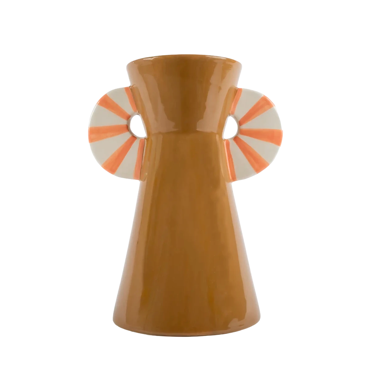 Vaso de Cerâmica Multicolor Marrom - Clocasa | Além do Conforto