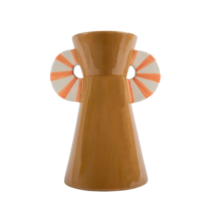 Vaso de Cerâmica Multicolor Marrom - Clocasa | Além do Conforto