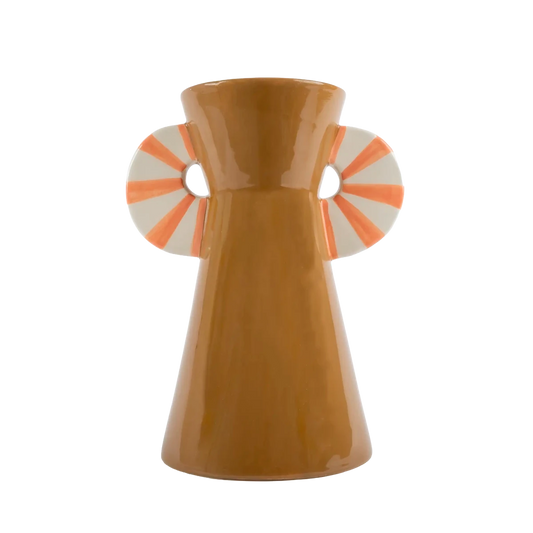 Vaso de Cerâmica Multicolor Marrom - Clocasa | Além do Conforto