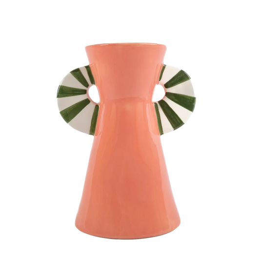 Vaso de Cerâmica Multicolor Rosa - Clocasa | Além do Conforto