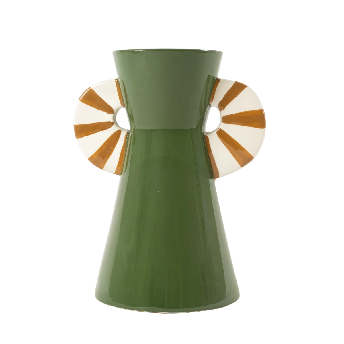 Vaso de Cerâmica Multicolor Verde - Clocasa | Além do Conforto