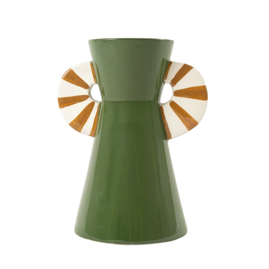 Vaso de Cerâmica Multicolor Verde - Clocasa | Além do Conforto