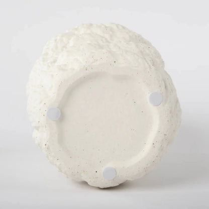 Vaso de Cerâmica Orgânico Branco - Clocasa | Além do Conforto