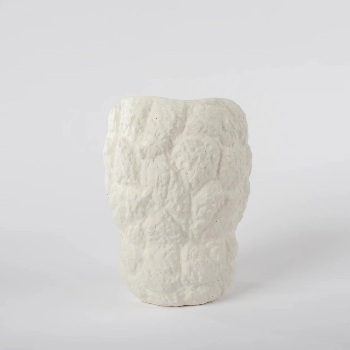 Vaso de Cerâmica Orgânico Branco - Clocasa | Além do Conforto