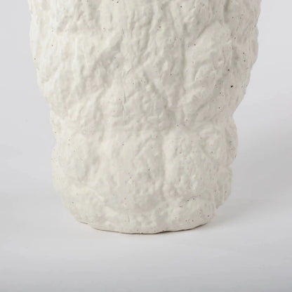 Vaso de Cerâmica Orgânico Branco - Clocasa | Além do Conforto