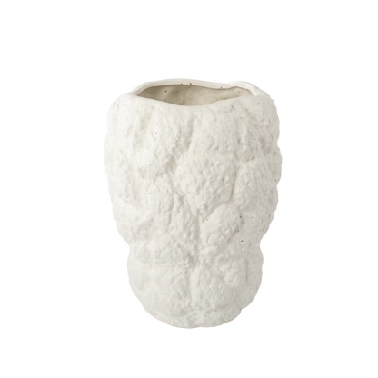 Vaso de Cerâmica Orgânico Branco - Clocasa | Além do Conforto