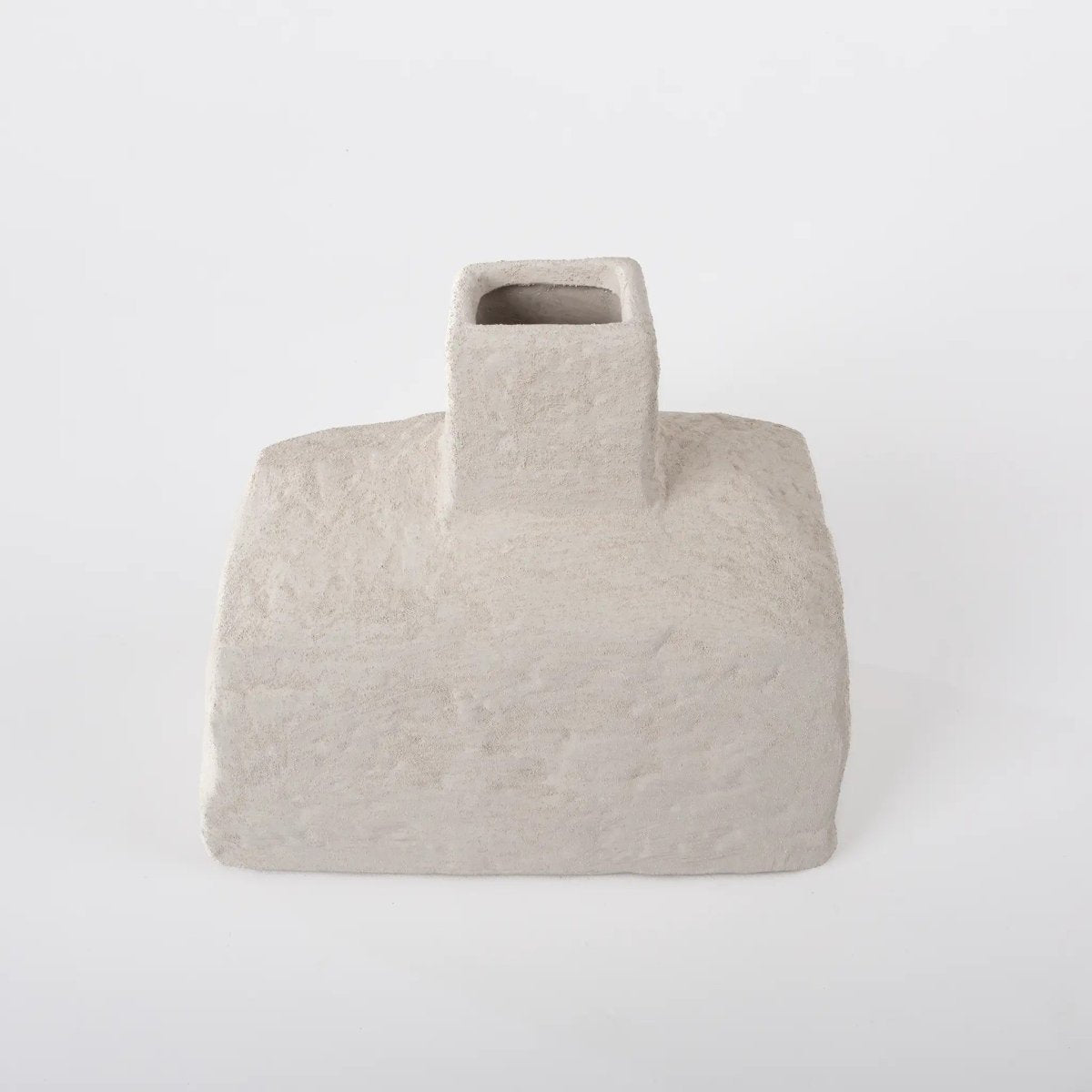 Vaso de Cerâmica Rocha Branco - Clocasa | Além do Conforto