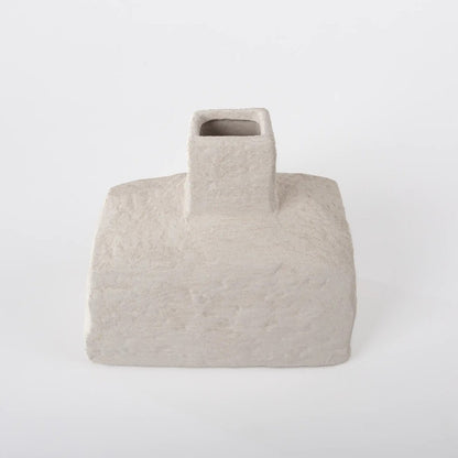 Vaso de Cerâmica Rocha Branco - Clocasa | Além do Conforto