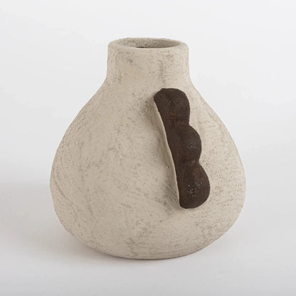 Vaso de Cerâmica Rústico Areia - Clocasa | Além do Conforto