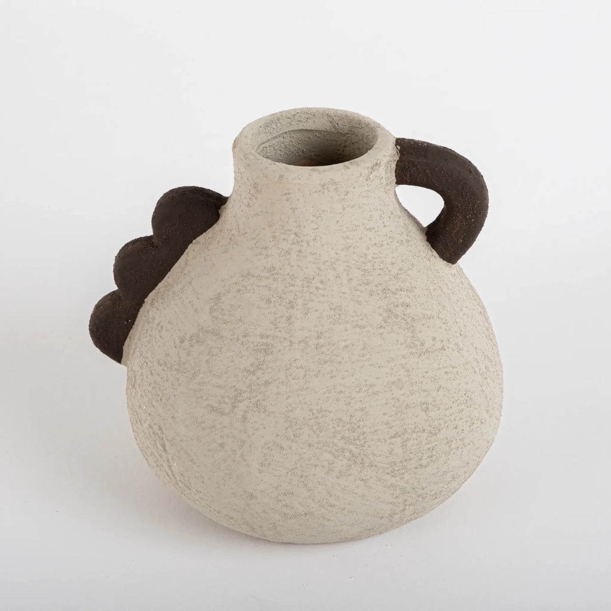 Vaso de Cerâmica Rústico Areia - Clocasa | Além do Conforto
