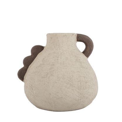 Vaso de Cerâmica Rústico Areia - Clocasa | Além do Conforto