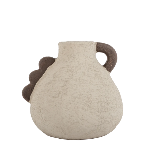 Vaso de Cerâmica Rústico Areia - Clocasa | Além do Conforto