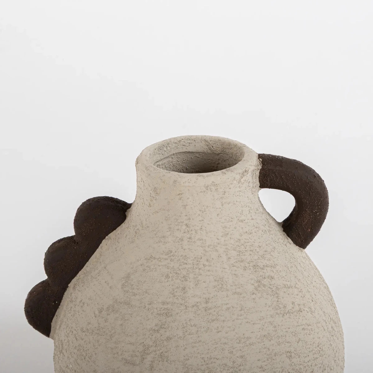 Vaso de Cerâmica Rústico Areia - Clocasa | Além do Conforto