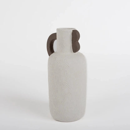 Vaso de Cerâmica Rústico Off White - Clocasa | Além do Conforto