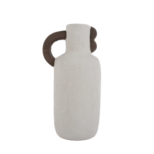 Vaso de Cerâmica Rústico Off White - Clocasa | Além do Conforto