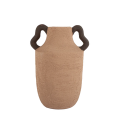 Vaso de cerâmica decorativo confeccionado com matéria-prima selecionada e design contemporâneo, ideal para valorizar plantas e flores secas enquanto decora o ambiente com personalidade única.
