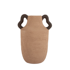 Vaso de cerâmica decorativo confeccionado com matéria-prima selecionada e design contemporâneo, ideal para valorizar plantas e flores secas enquanto decora o ambiente com personalidade única.