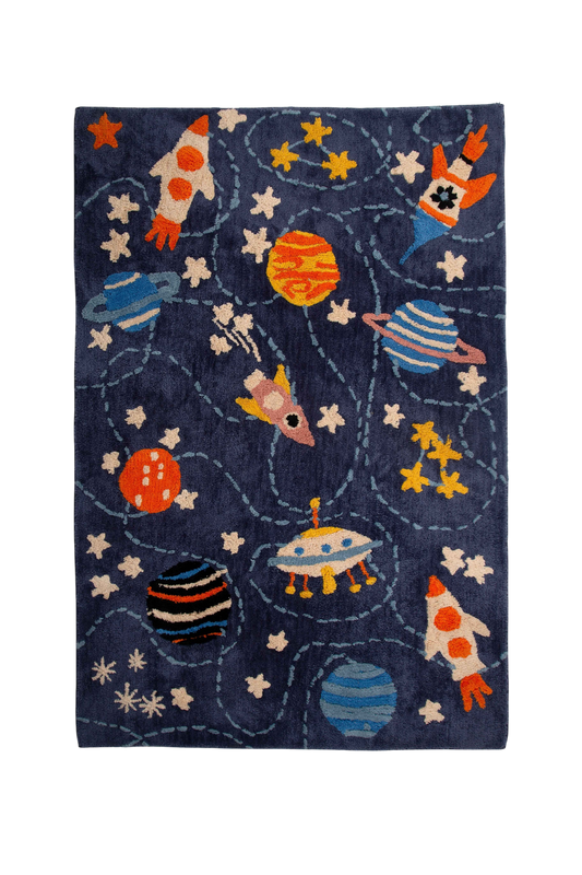 Tapete Infantil com Tema Astronauta Colorido 120x180